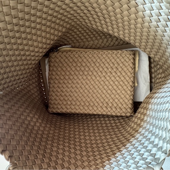 NWT Naghedi St Barth’s Medium Tote Stone Ecru Bag - Picture 5 of 9